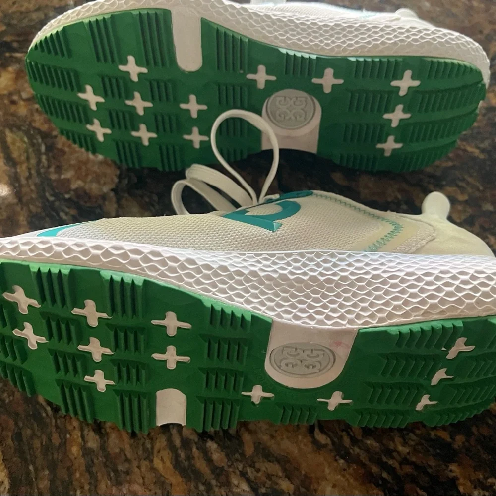 G/FORE White and Teal Athletic Shoes/Golf Shoes - Picture 5 of 6